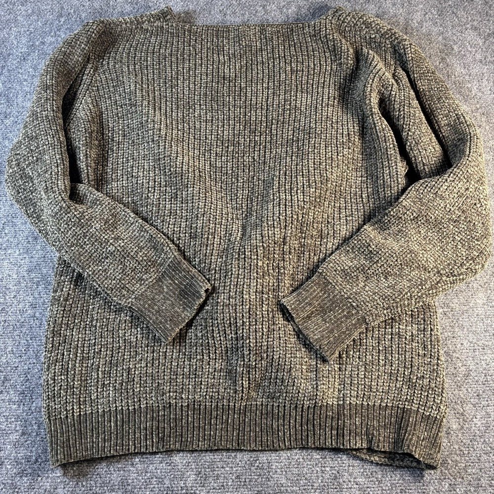 NOSTALGIA Sweater Women's XL‎ Dark Green Knotted Long Sleeves Sweater Blouse Top - Picture 8 of 8